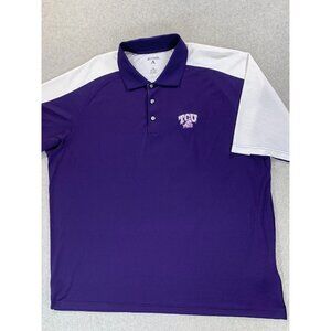 TCU Horned Frogs Antigua Short Sleeve Campus‎ Polo Shirt (Men's XXL) Purple